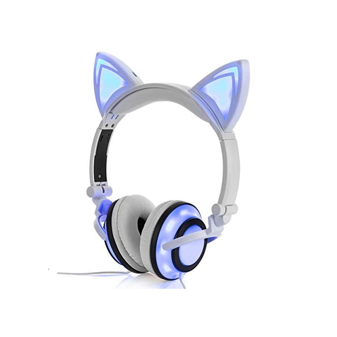 Product LIMSON Auriculares Sobre la Oreja con Oreja de gato, Headphones Plegables Recargables