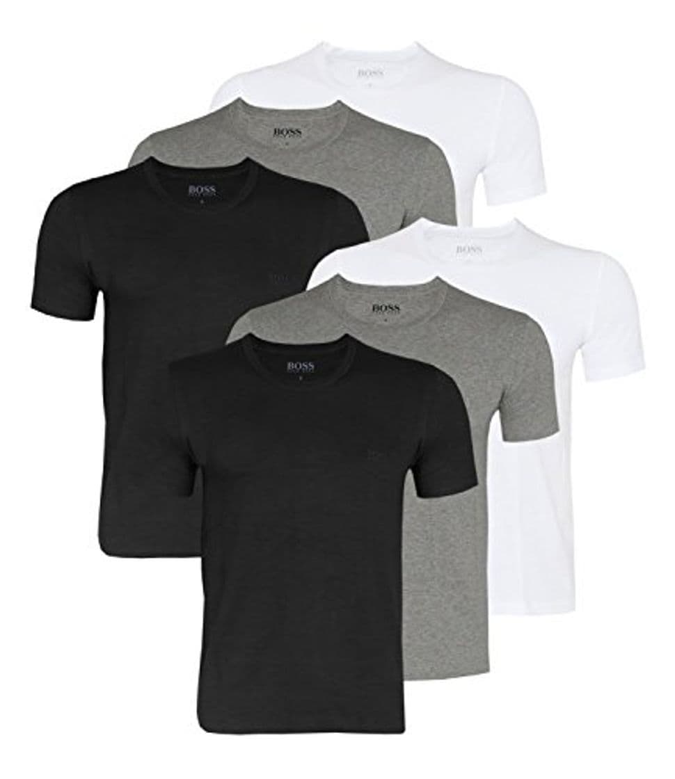 Product Camisetas de hombre HUGO BOSS, camisetas elegantes de cuello redondo, 50325388, paquete