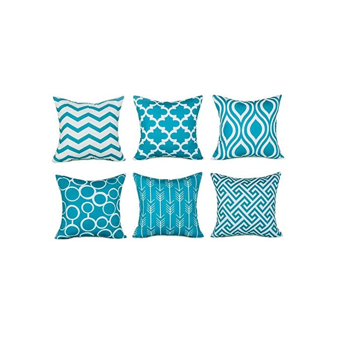 Producto Fossrn 6PC Fundas Cojines 45x45 Modernos Funda de Cojín para Sofa Jardin