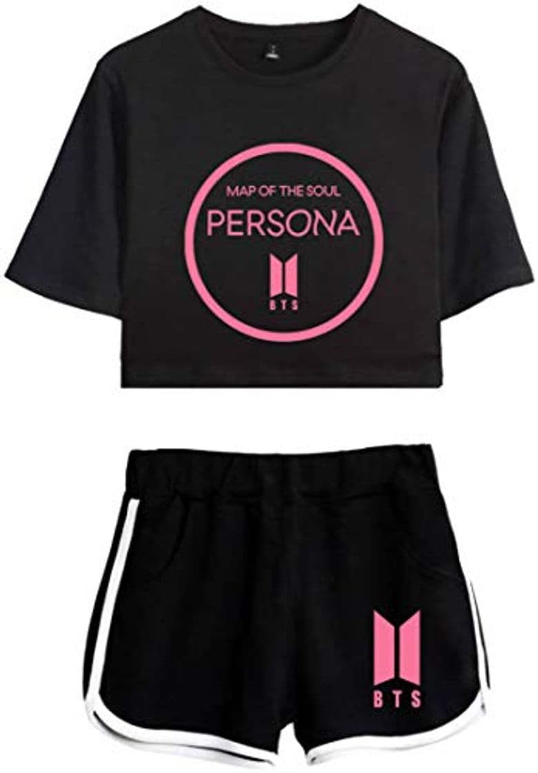 Moda OLIPHEE Chándales Deportiva con Impresa 轉 98 de BTS Camiseta y Pantalones