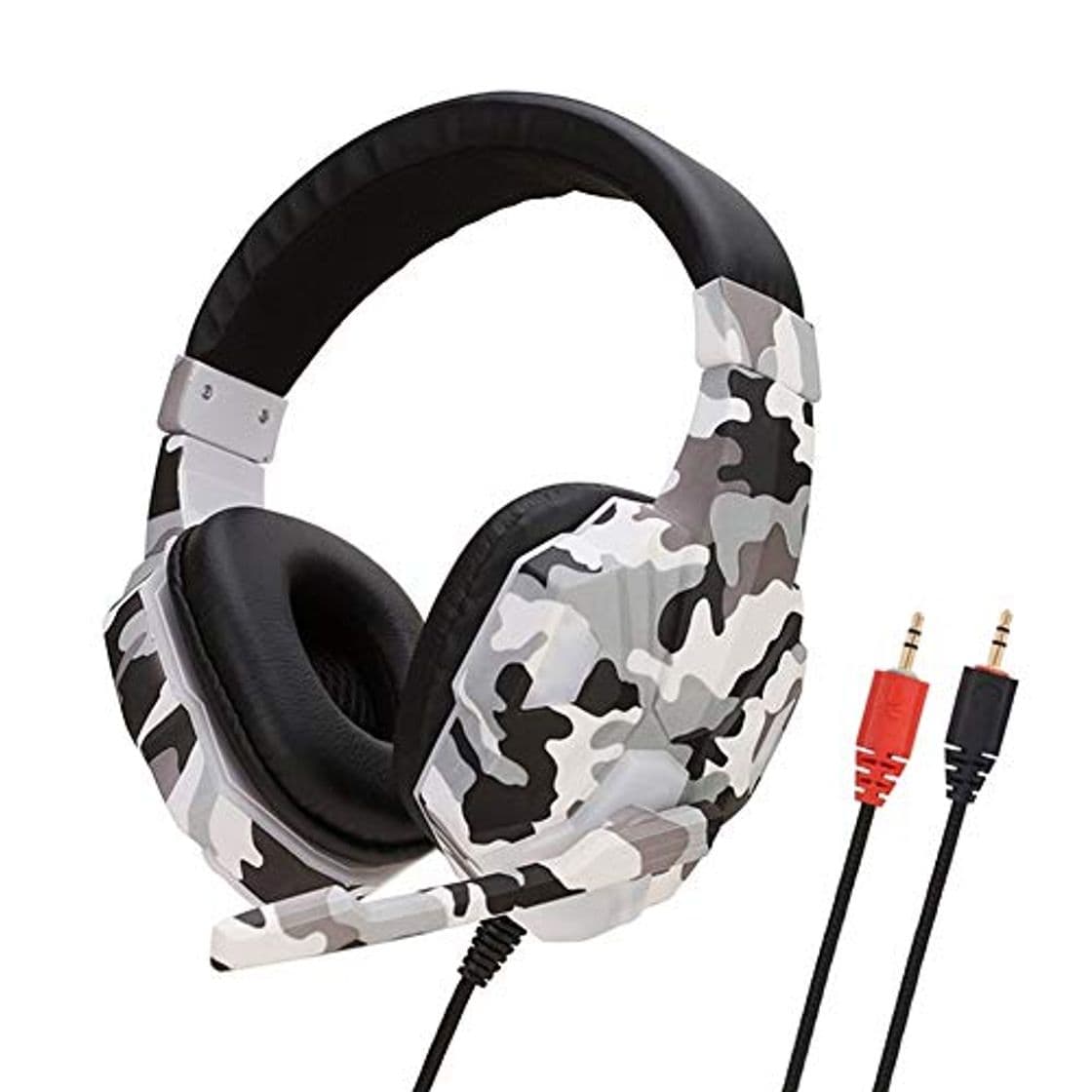 Product RJJX Home Ejército Verde Gaming Headset con micrófono con Cable Auriculares Fone