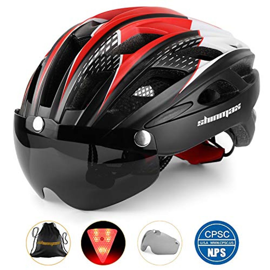 Product Shinmax Casco Bicicleta con luz