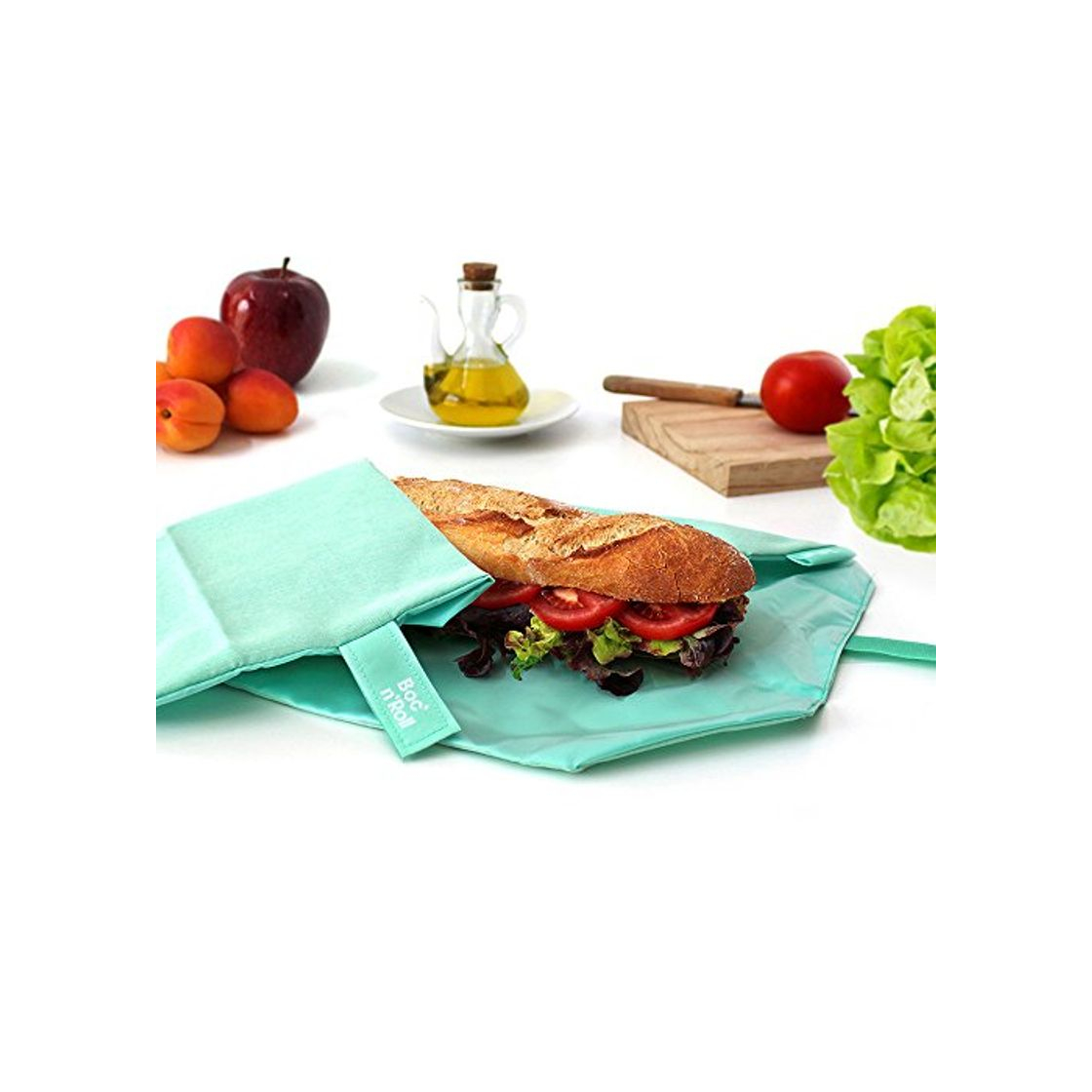 Product Roll'eat - Boc'n'Roll Eco Bolsa Merienda Porta Bocadillos Ecológico y Reutilizable sin