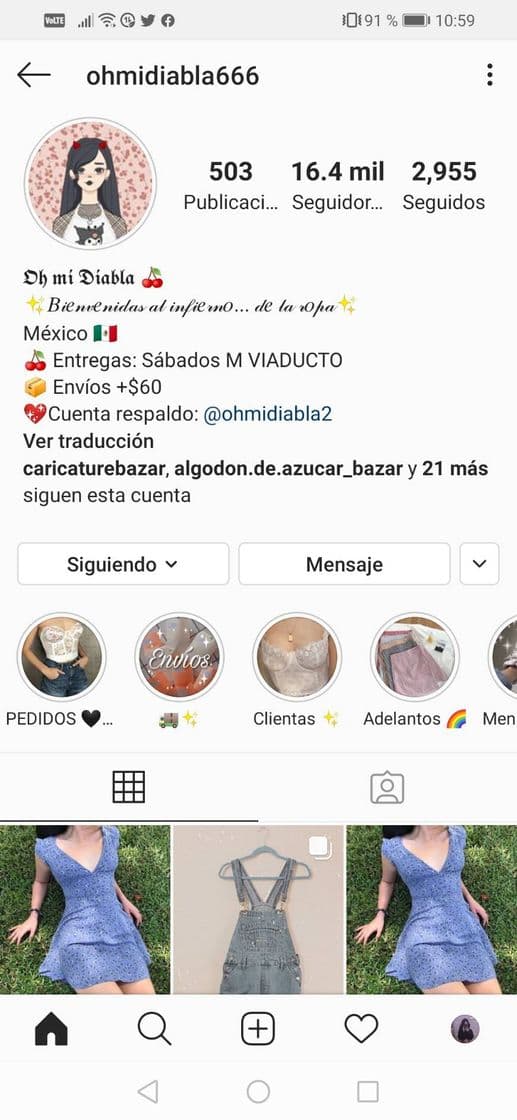 Fashion Bazares bonitos en instagram 