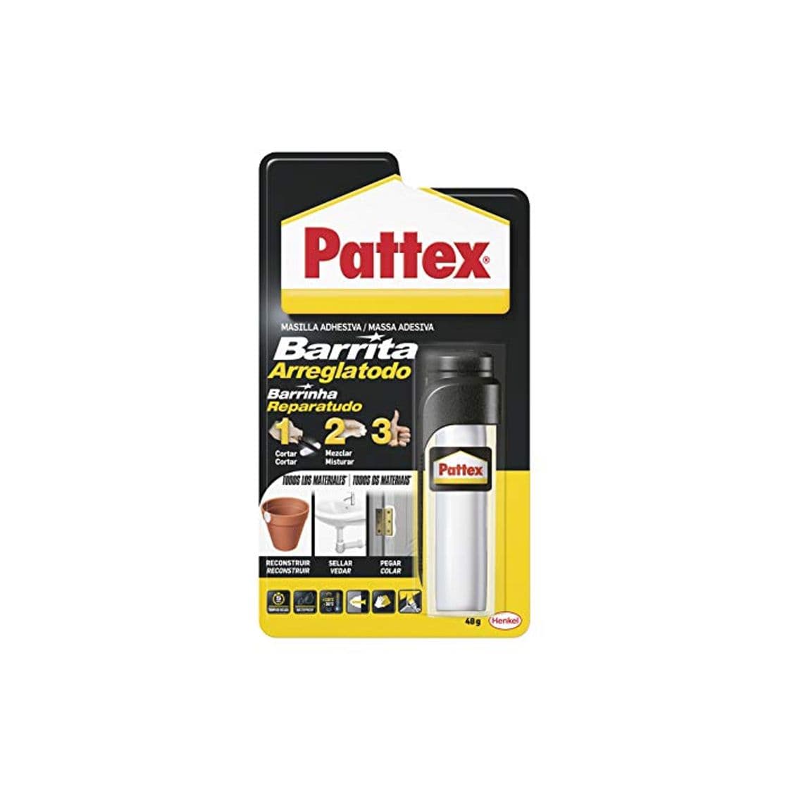 Product Pattex Barrita Arreglatodo Masilla bicomponente extrafuerte