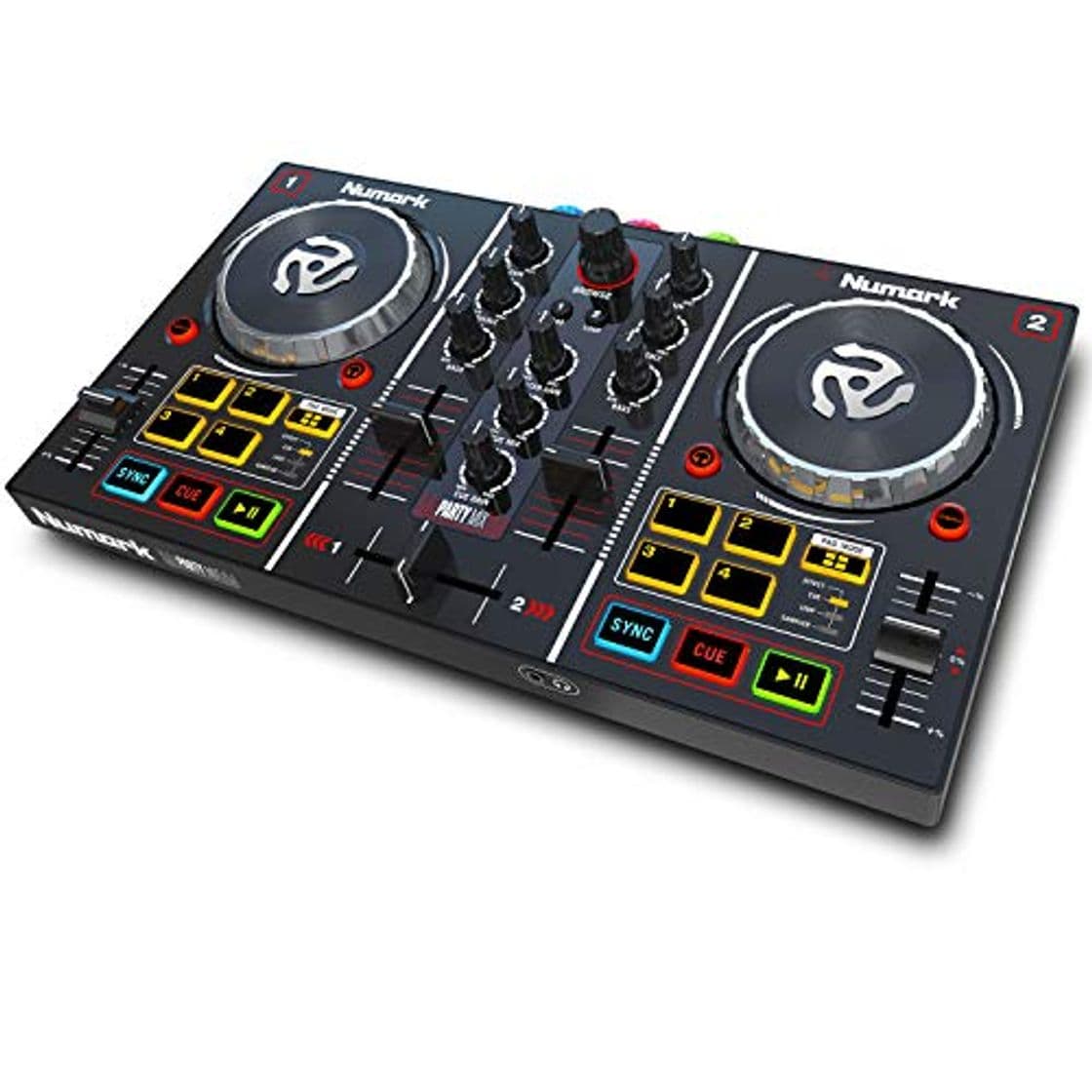 Electrónica Numark Party Mix - Controlador de DJ plug-and-play de 2 canales para