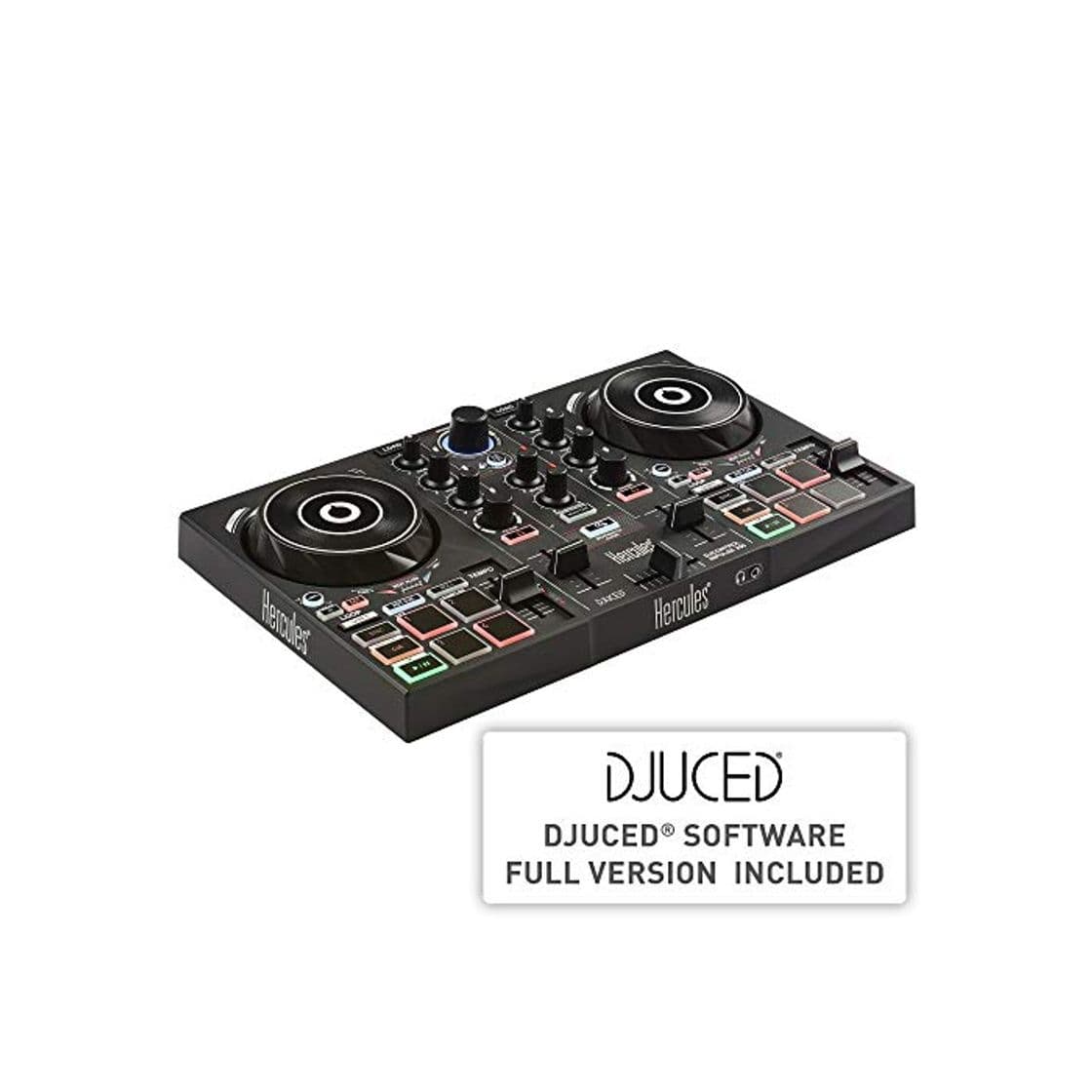 Electrónica Hercules DJControl Inpulse 200 USB Ideal para Aprender a Mixer 2 Pistas con