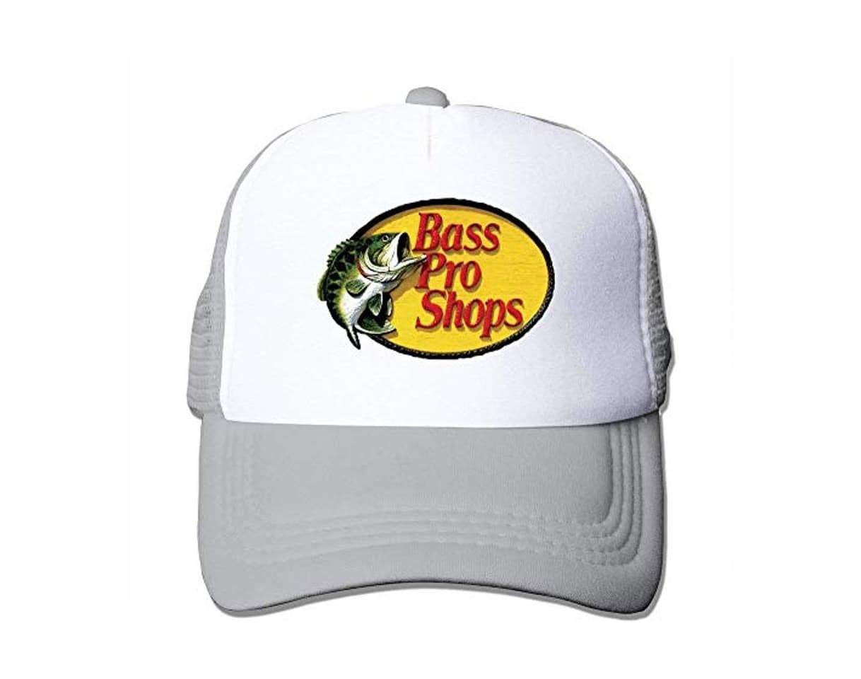 Moda Unisex Bass Pro Shops Logo Classic Mesh Back Trucker Cap Hat Ash