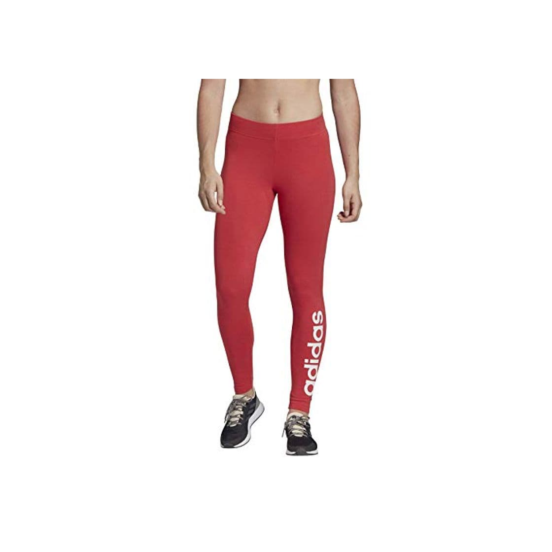 Moda adidas W E Lin Tight Mallas, Mujer, rojglo