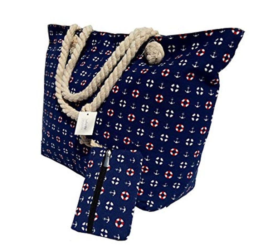 Fashion LeBag Giò - Bolso de tela para mujer Azul turquesa 58