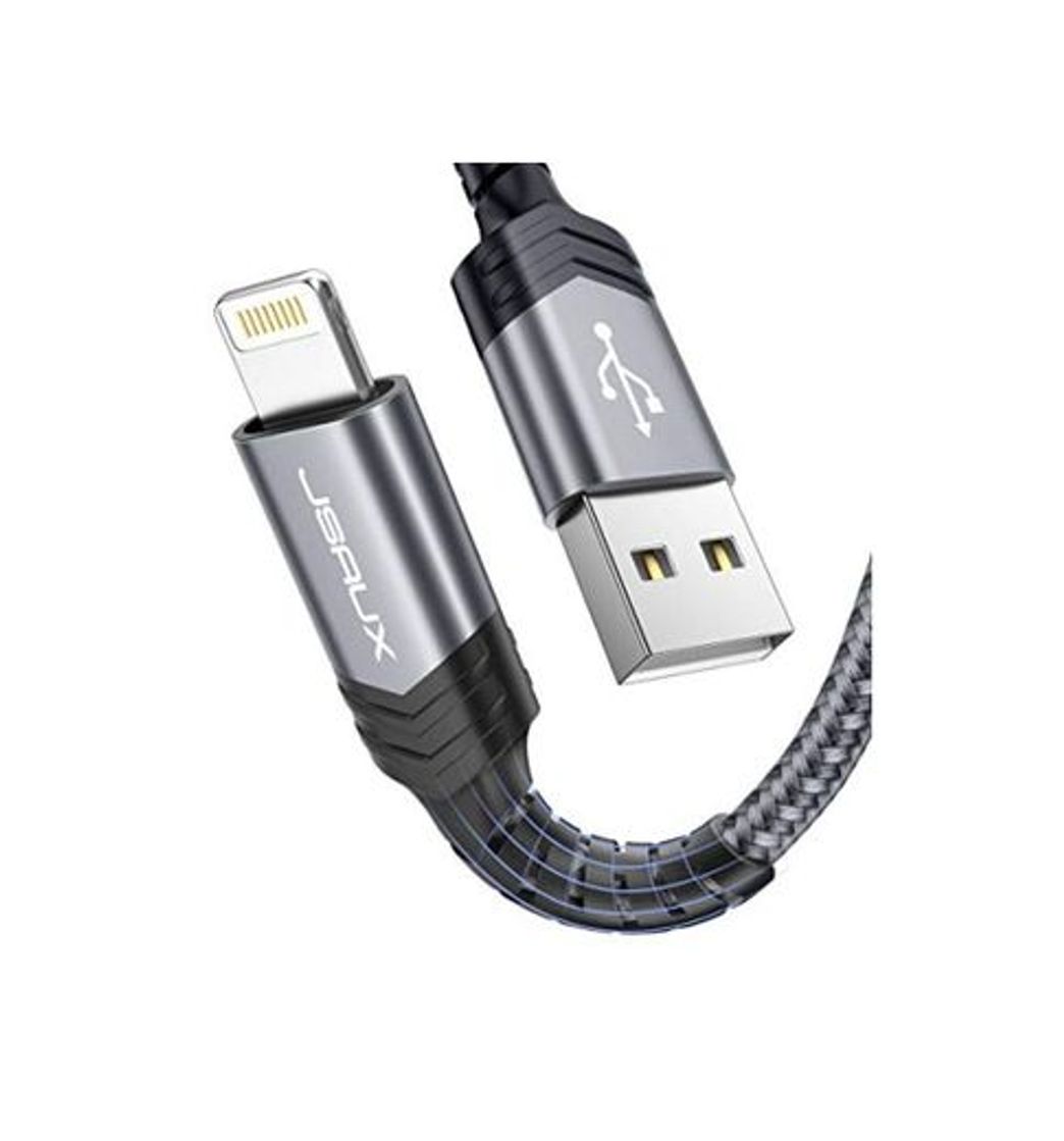 Product JSAUX Cable iPhone [Certificado MFi] 1.8M Duradero Cable de Carga iPhone Lightning