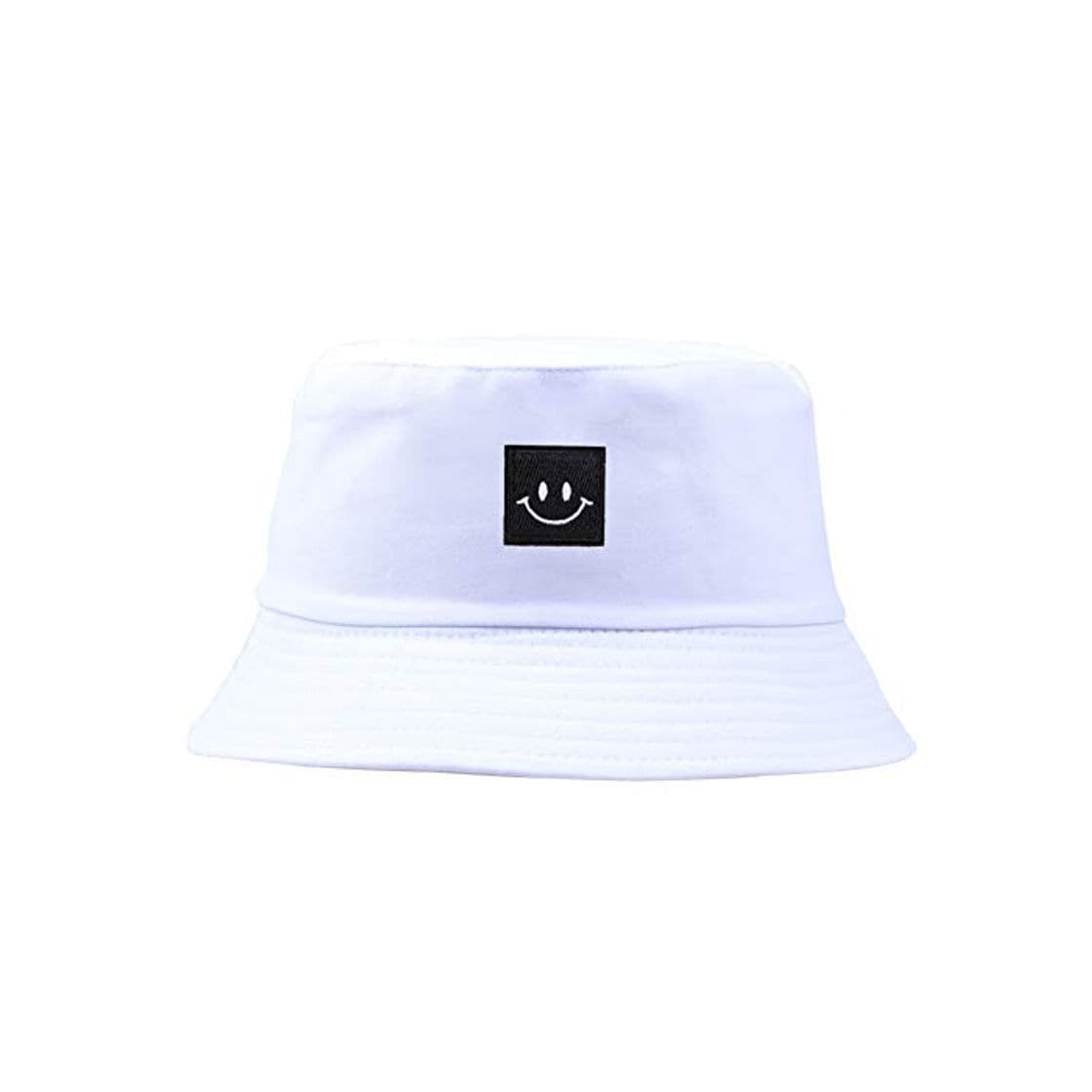 Moda Patrón del Sombrero Bordado Cubo Cuadrado Cap Smiley Unisex Algodón Pescador Sombrero