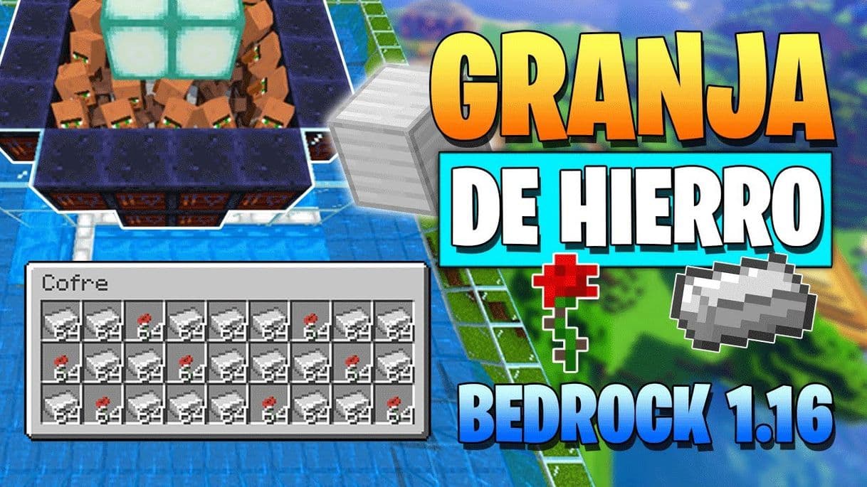 Fashion Minecraft Bedrock: GRANJA de HIERRO Simple 1.16 - YouTube