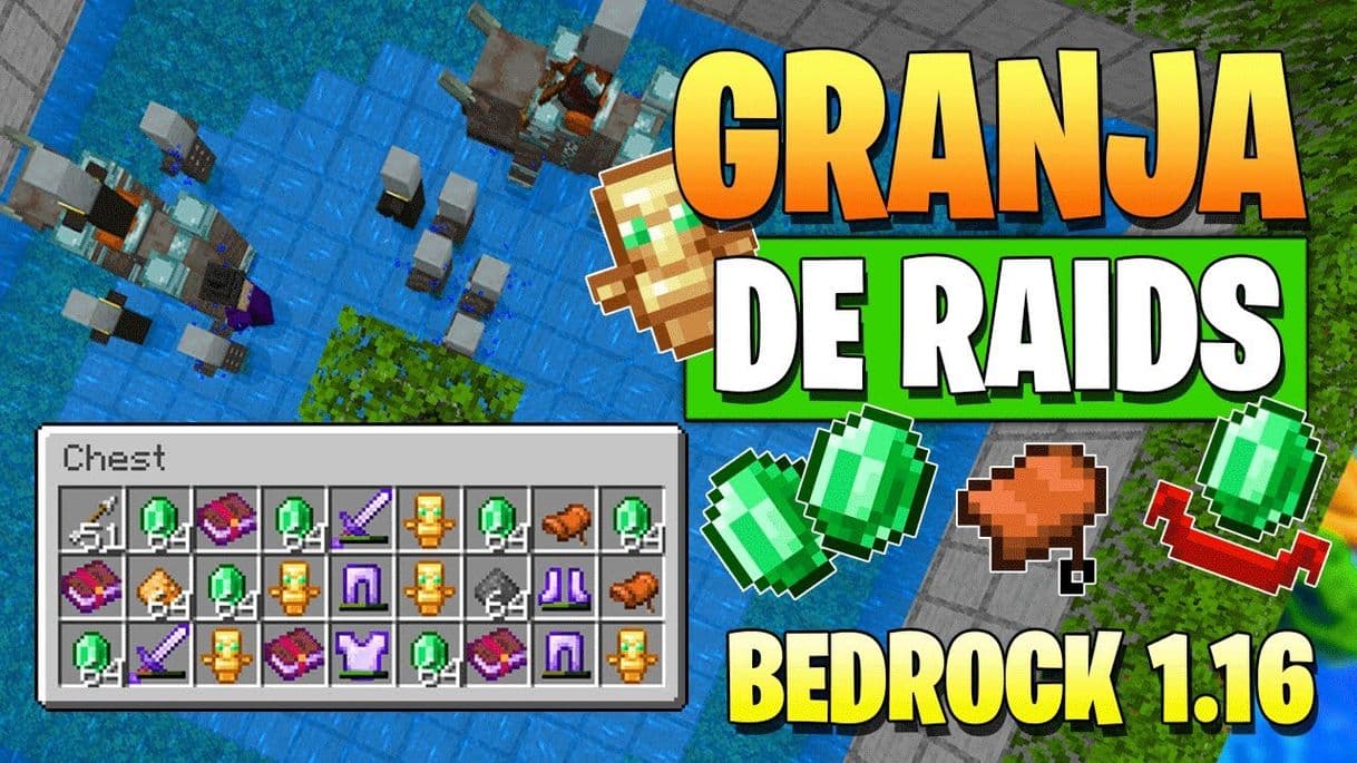 Fashion Minecraft Bedrock: GRANJA de RAIDS 1.16 (AFK) - YouTube