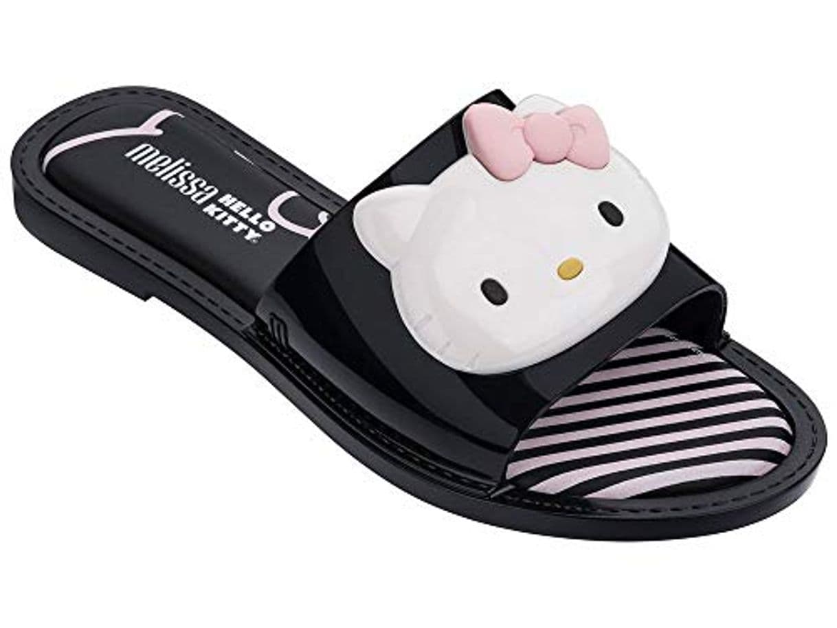 Moda Melissa Women's Hello Kitty Plastic Slip On Slide Black