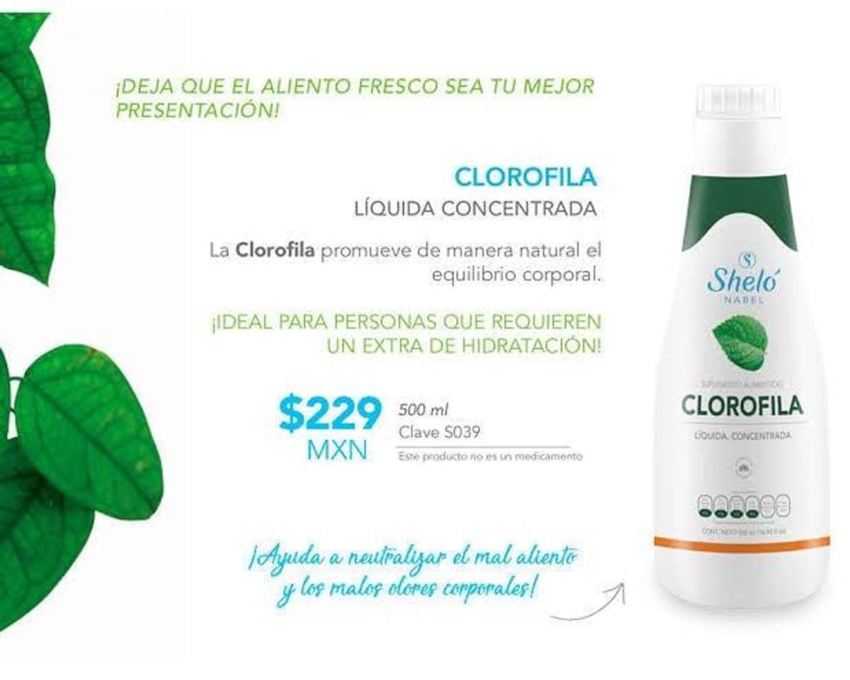 Moda Clorofila Líquida Concentrada 500 ml Clave S039 $229.00