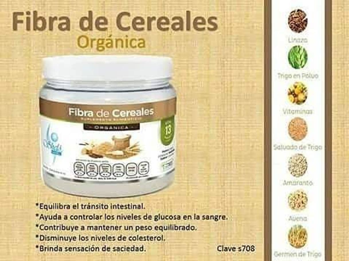 Moda Fibra de Cereales Orgánica Vainilla 460g Clave S708 $199 MXN