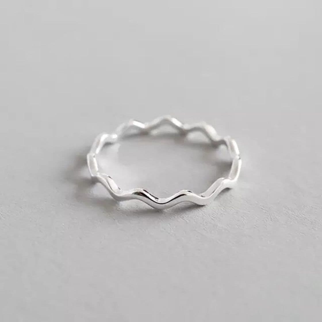 Fashion Plata zigzag ring