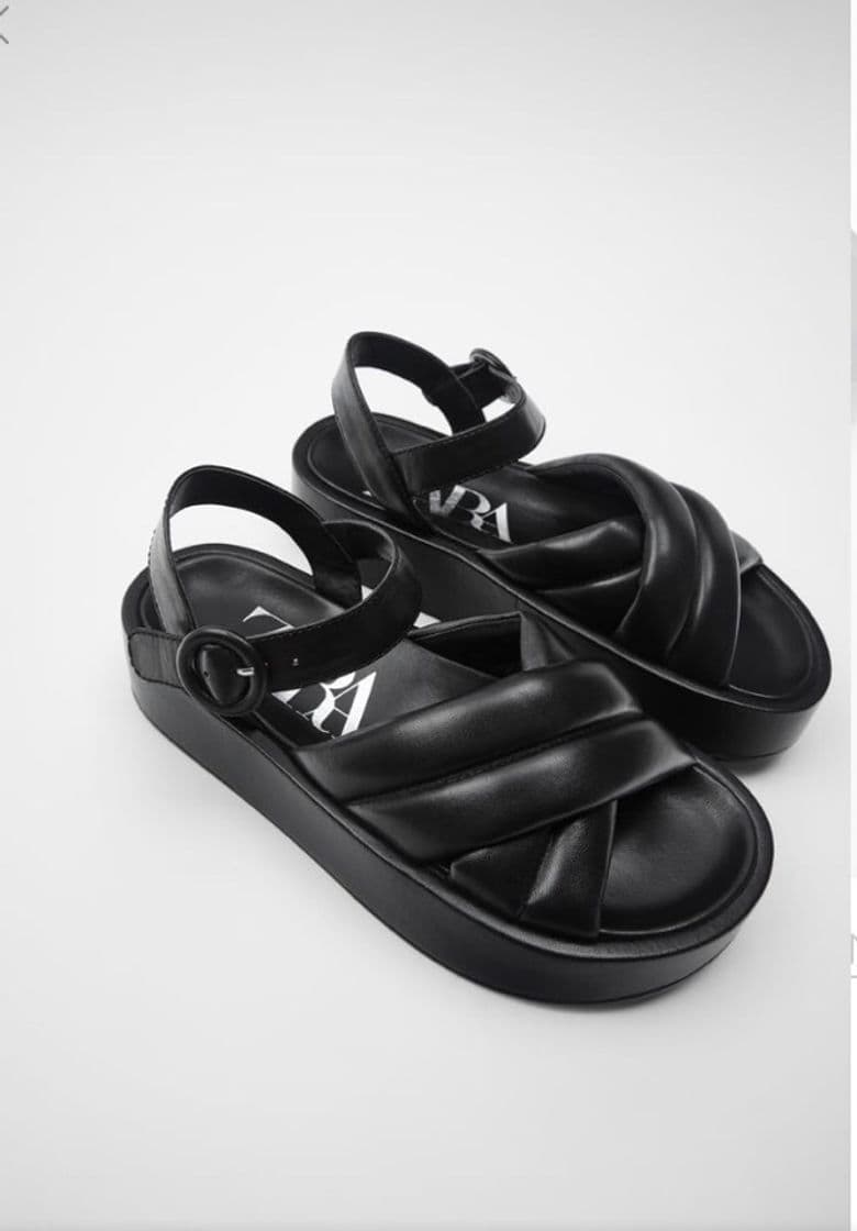 Fashion Zara flat black sandals