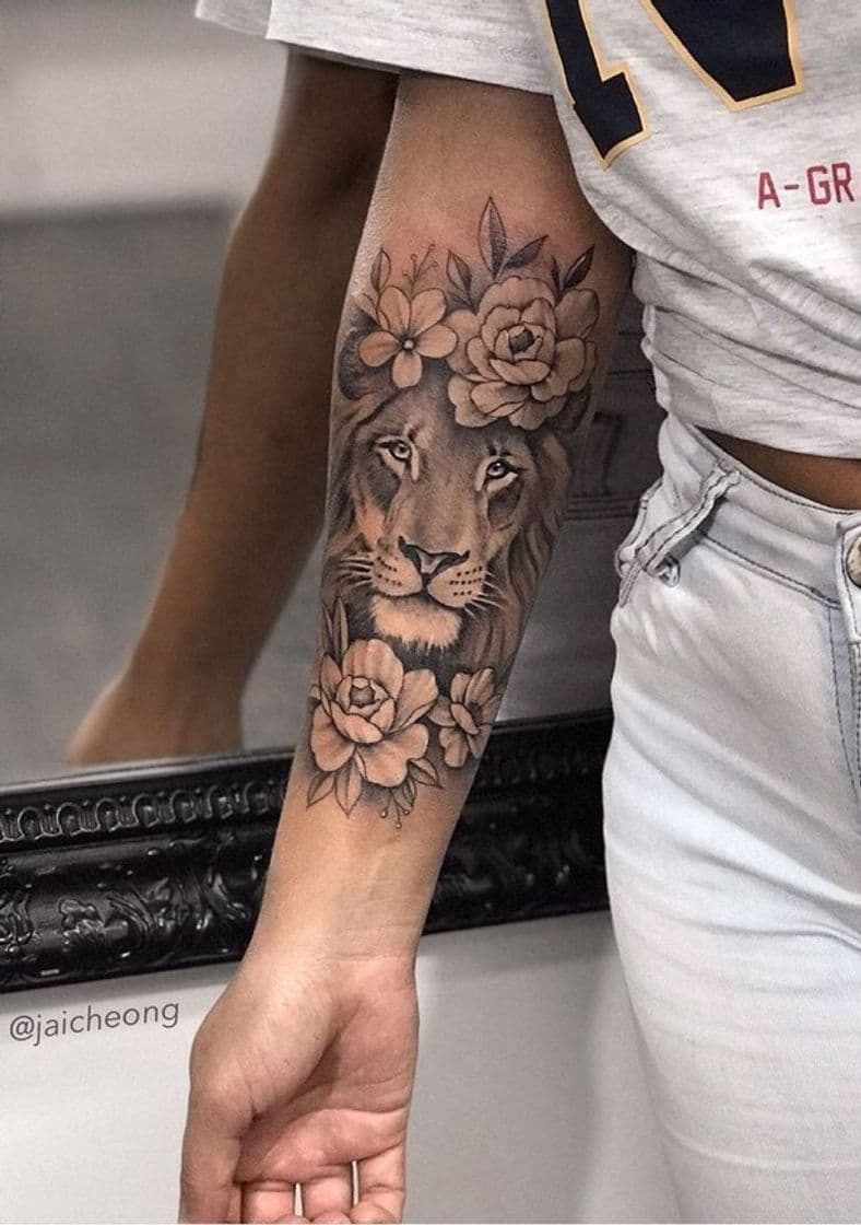 Fashion Lion tattoo tatuaje