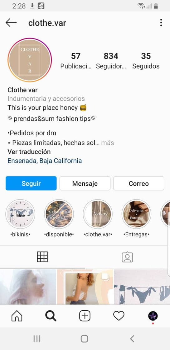 Moda Página de ropa en ensenada 