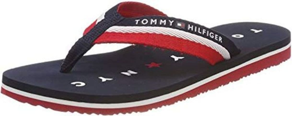 Producto Tommy Hilfiger Tommy Loves NY Beach Sandal, Chanclas para Mujer, Azul