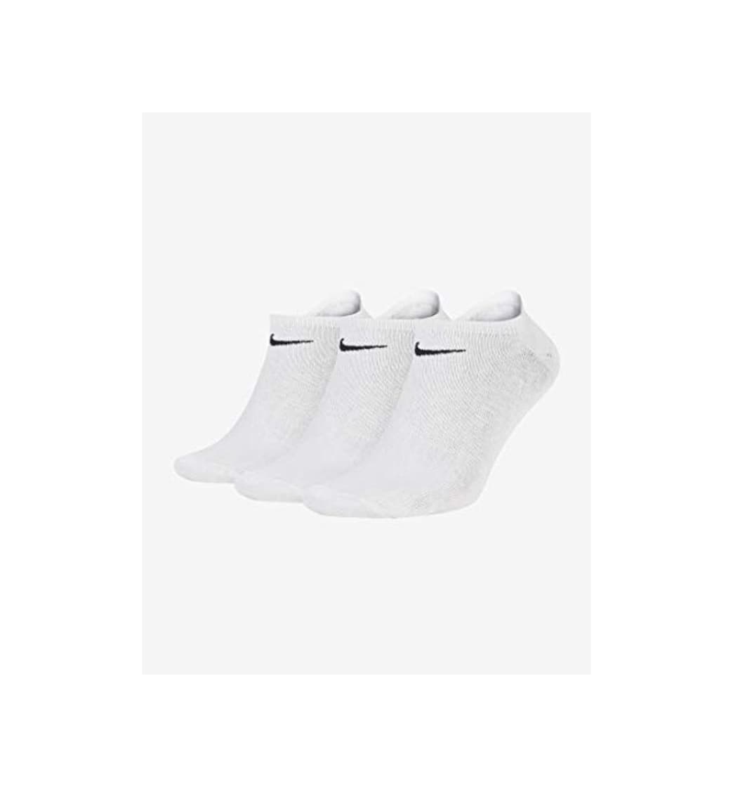 Moda Nike 3Ppk Value No Show, Calcetines Unisex adulto, Blanco