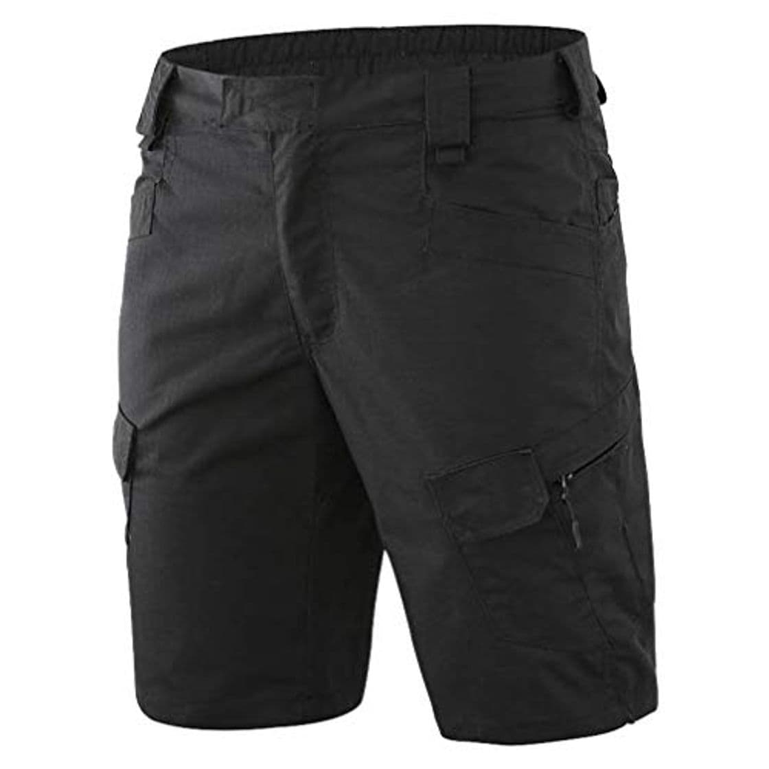 Moda emansmoer Camo Military Combat Tactical Multi Pockets Cargo Shorts Outdoor Quick Dry Cycling Hiking Casual Short Pants negro L