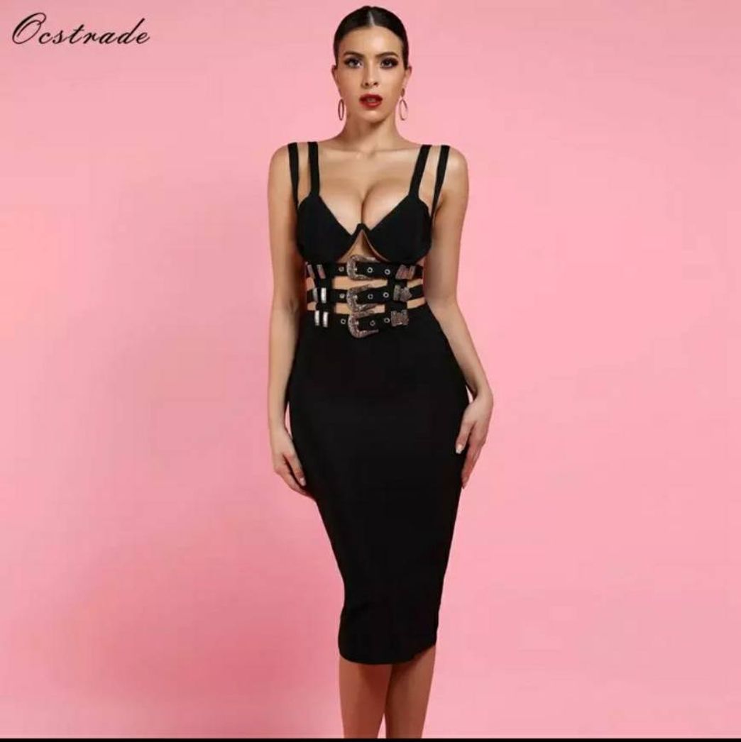 Fashion nuevo Sexy 2020 mujeres moda V cuello vendaje Vestido ajusta