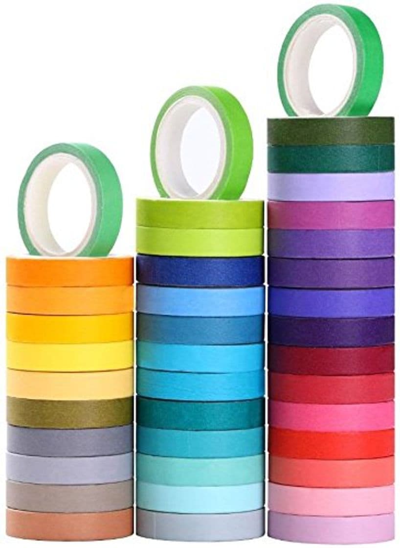 Home Washi Tape Set 40 rollos - DIY cintas adhesiva decorativa para los niños y regalos