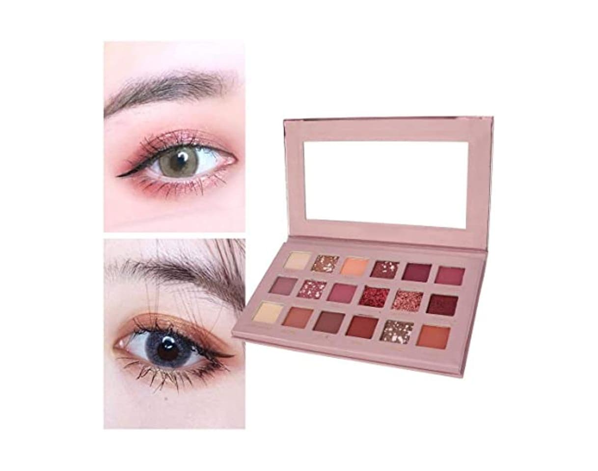 Belleza 18 Colores Sombra de ojos mate y brillante con paleta de sombras