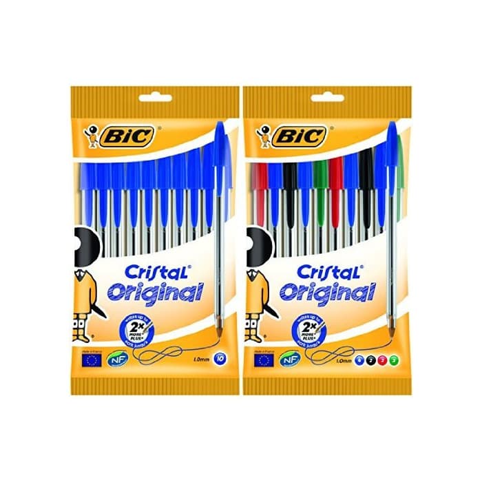 Product Bic - Pack 10 bolígrafos de punta redonda de color azul