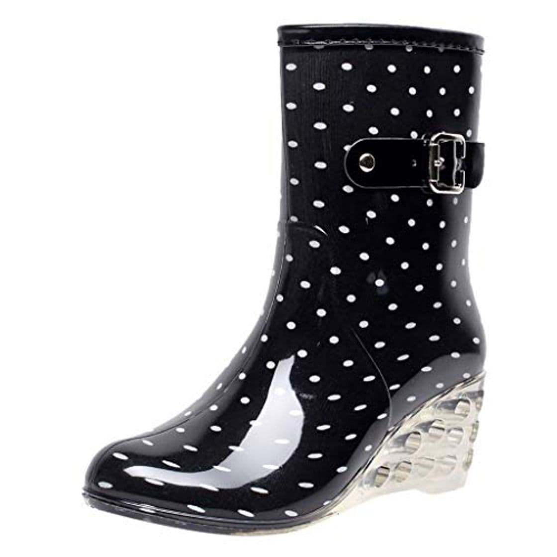 Fashion YWLINK Botas De Lluvia Mujer Hunter Zapatos CuñA Botas De Lluvia Hebilla