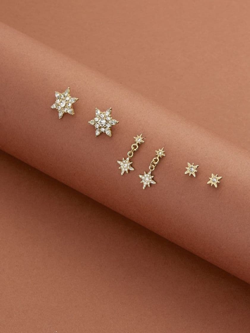 Producto 💠Pendientes con copo de nieve con estrella 