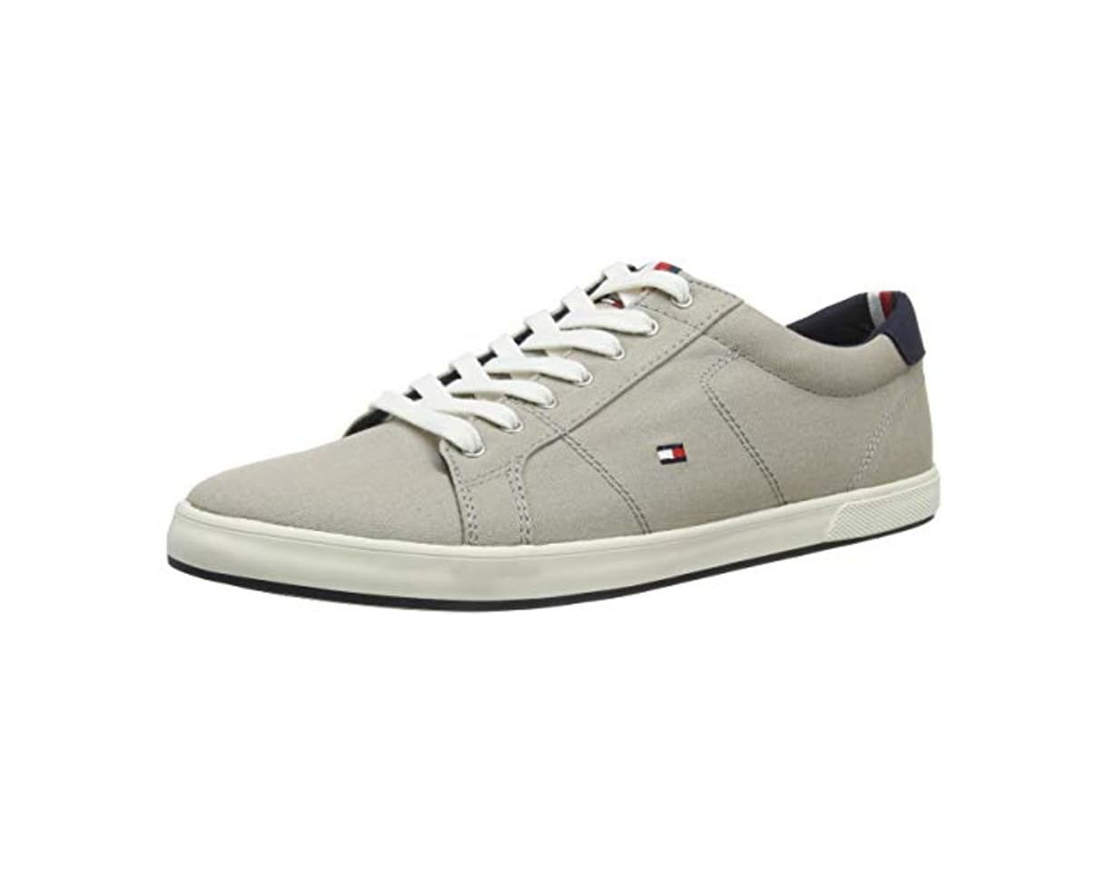 Fashion Tommy Hilfiger Iconic Long Lace Sneaker, Zapatillas para Hombre, Beige