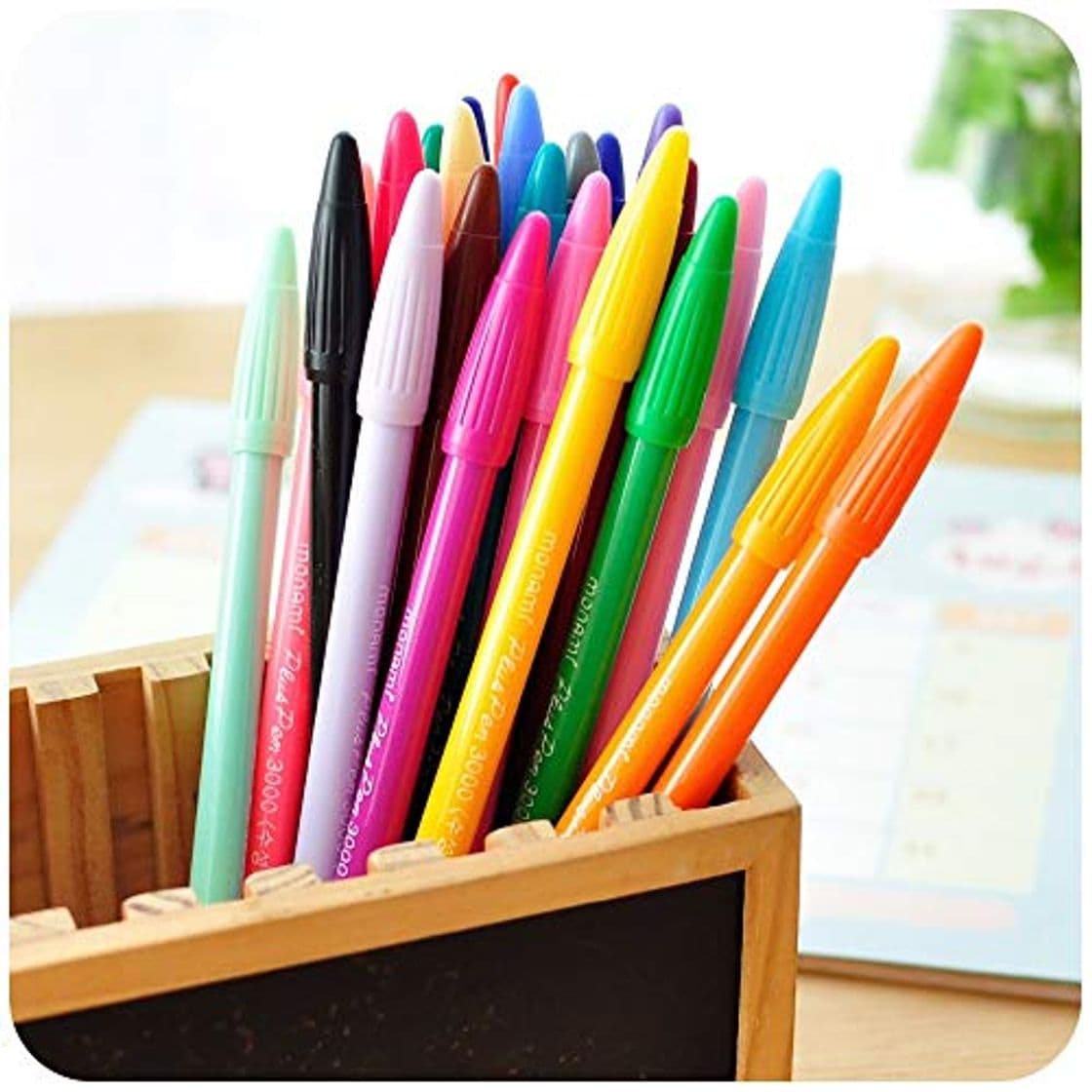 Product 24 plumas de gel de color Monami plus pen Papelería coreana Canetas papelaria Zakka regalo Material escolar Material escolar 6261