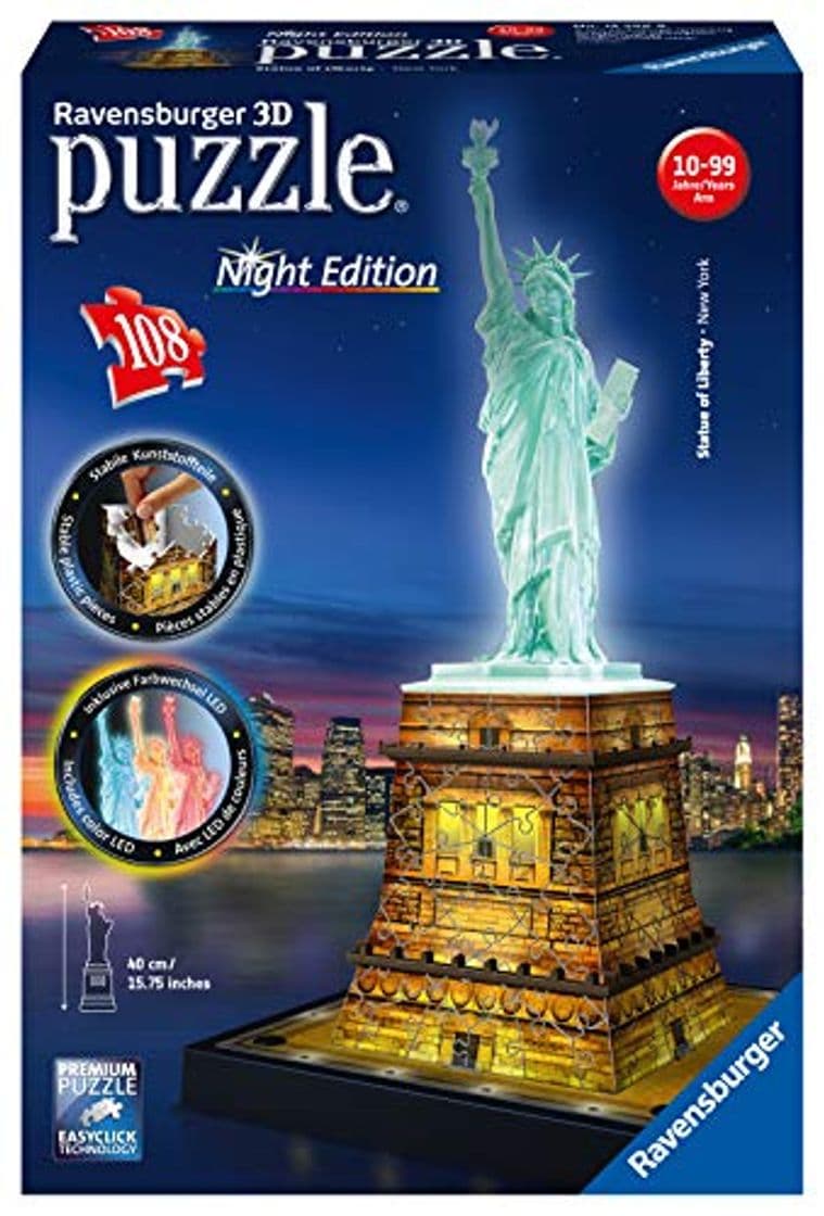 Product Ravensburger - Puzzle Building 3D Night Edition: Estatua de la Libertad