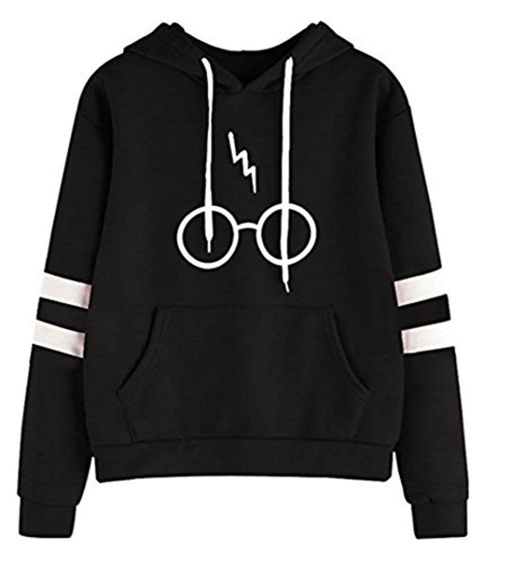 Fashion OUFour Mujer Sudaderas con capucha Manga Larga Varsity Gafas de Harry Potter Encapuchado Camisa de Entrenamiento Tops Camisetas Casual Deportes Pullover Sweatshirt Abrigo