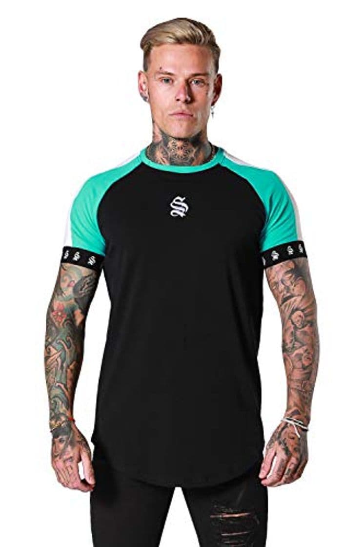 Product sinners 1010 Retro Raglan tee Black/Mint - Black/Mint