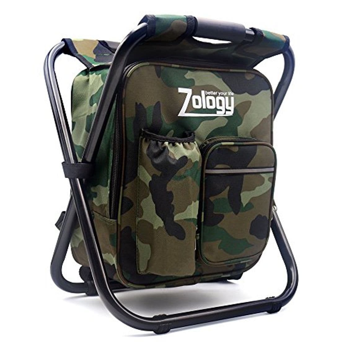 Producto Zology Silla Plegable Acampa Taburete Mochila con Refrigerador Bolsa de Picnic