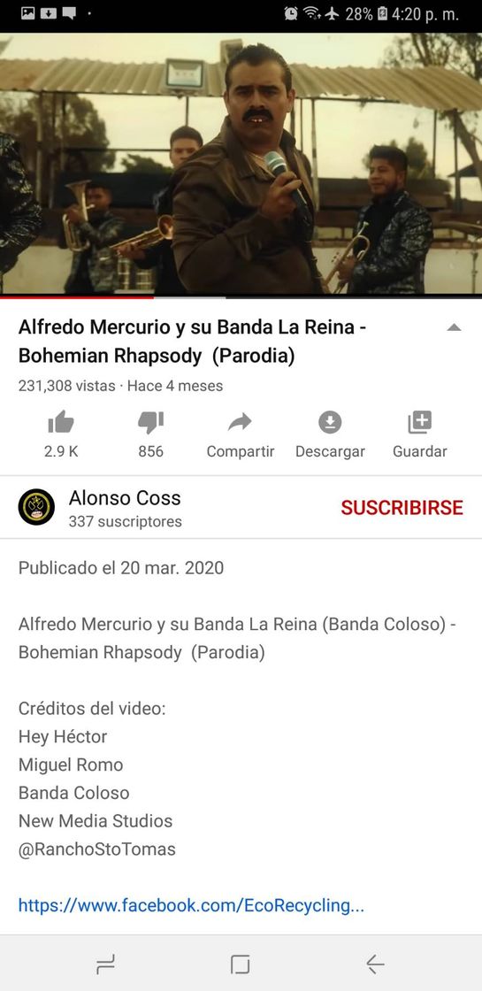 Canción Bohemian Rhapsody (Parodia)