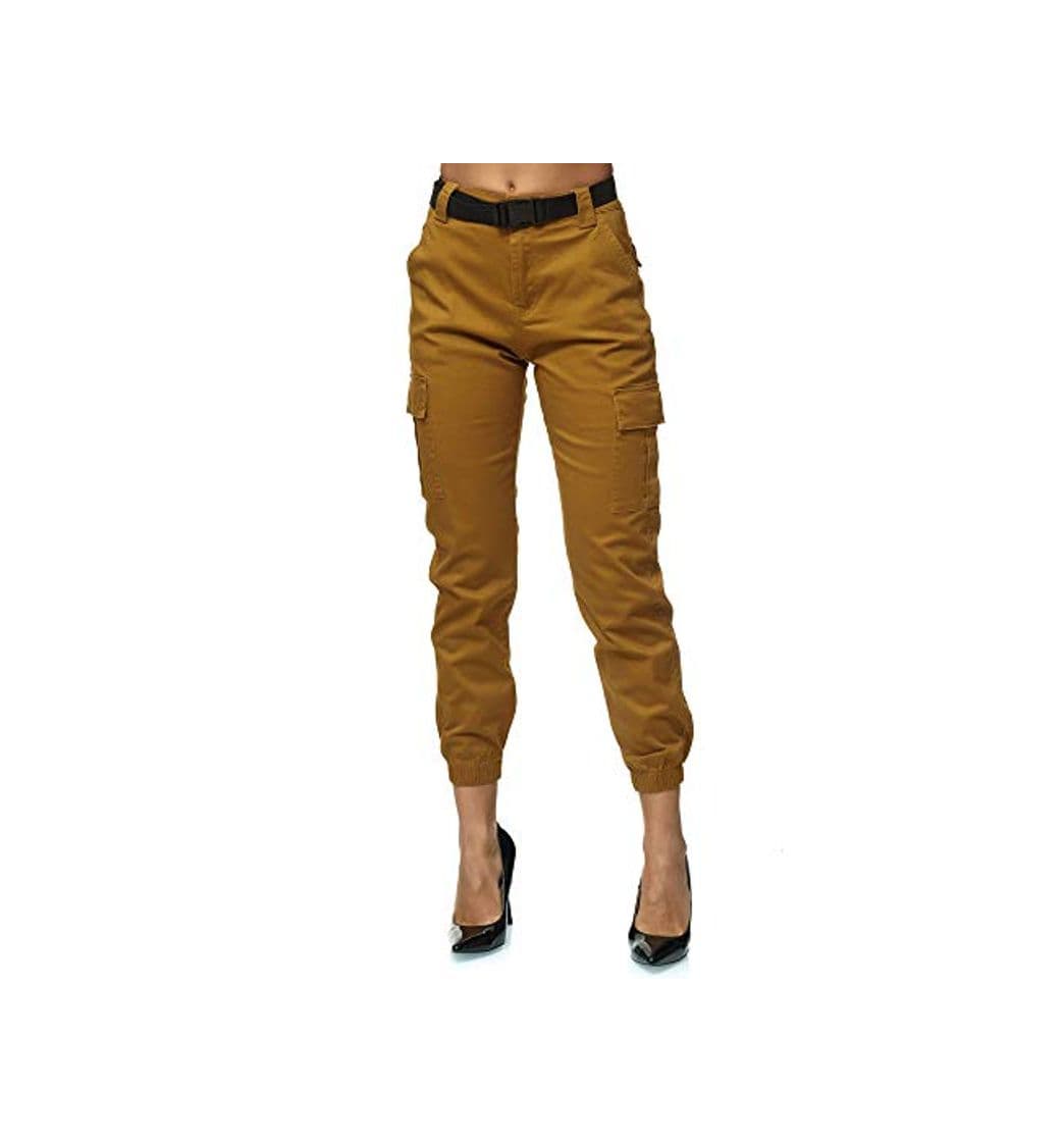 Producto Elara Pantalones Cargo Mujer Slim Fit Denim Chunkyrayan Camello 3D948 Camel 36