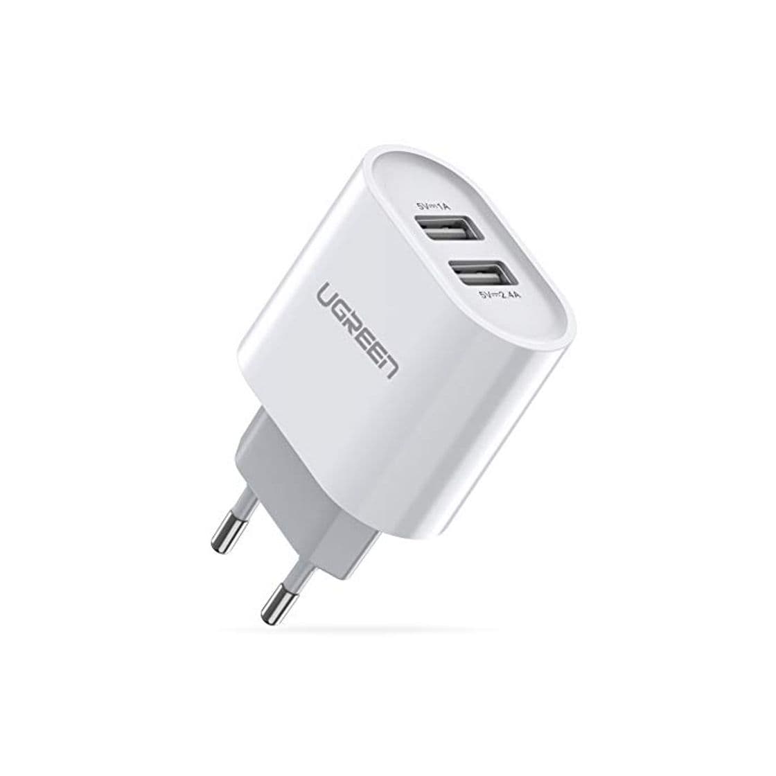 Electronic UGREEN Cargador USB Pared con Dos USB Puertos 5V 2.4A y 5V