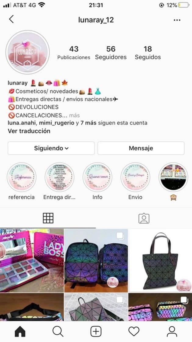 Moda LUNARAY página de Instagram 💖❣️🙈