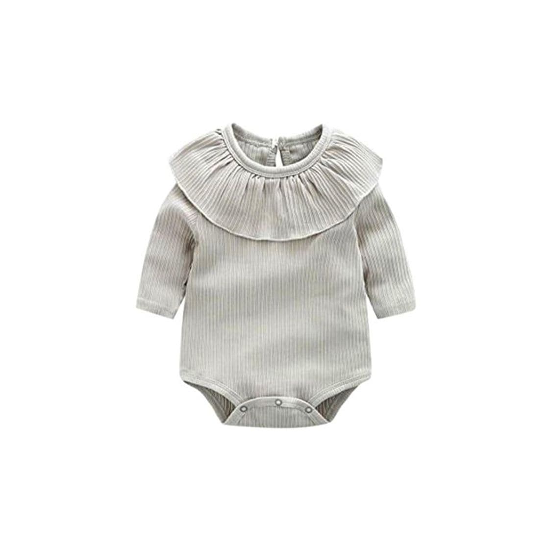 Fashion Bebé Mono, Shop Recién Nacido Bebé Mono Niña Ruffles sólidos Romper Manga