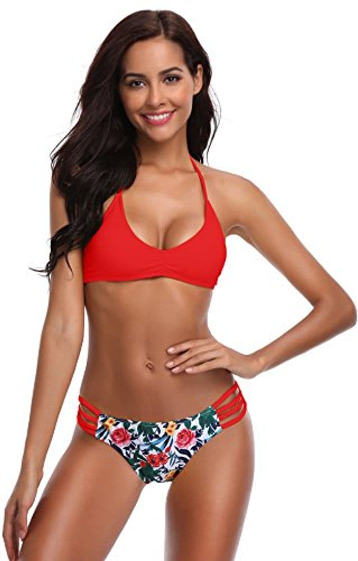 Fashion SHEKINI Conjunto de Bikini Sexy para Mujer Extraíble Traje de Baño Pushup