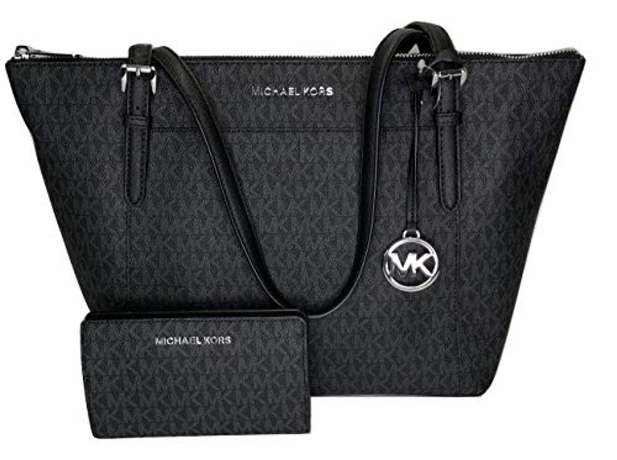 Moda MICHAEL Michael Kors Ciara bolsa grande East West TZ con billetera delgada