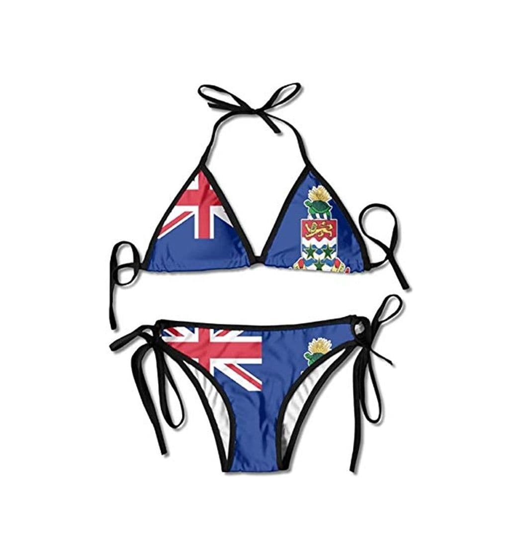 Moda Bañador con estampado de la bandera de las Islas Caimán, 2 piezas