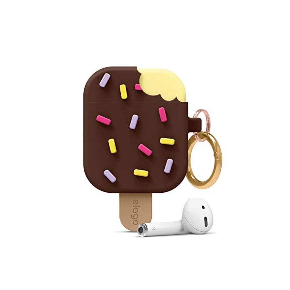 Product elago Funda Helado AirPods con Mosquetón Diseñado para Apple AirPods 1 &