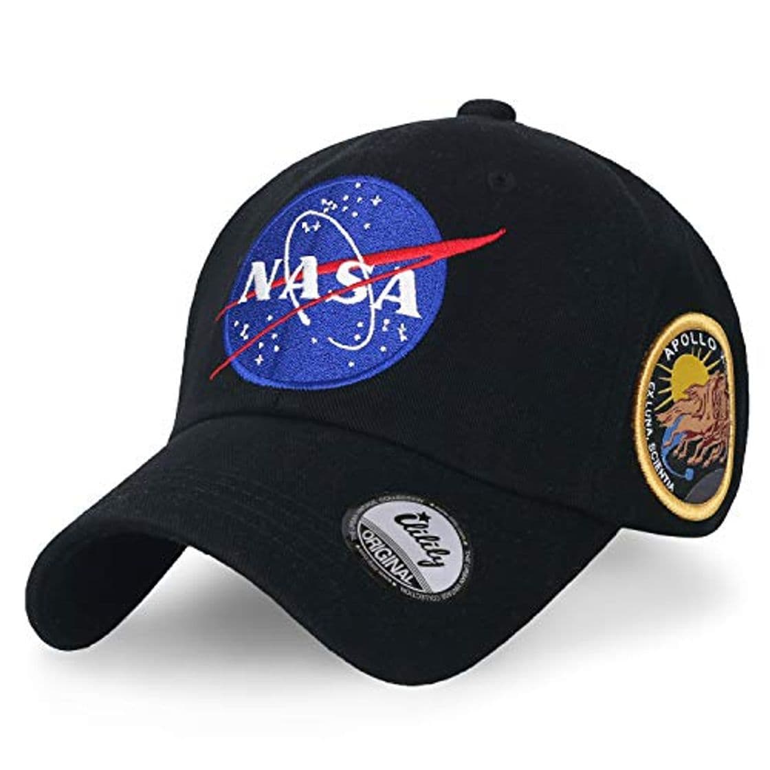 Lugar ililily NASA Meatball Logo Embroidery Baseball Cap Apollo 13 Patch Trucker Hat